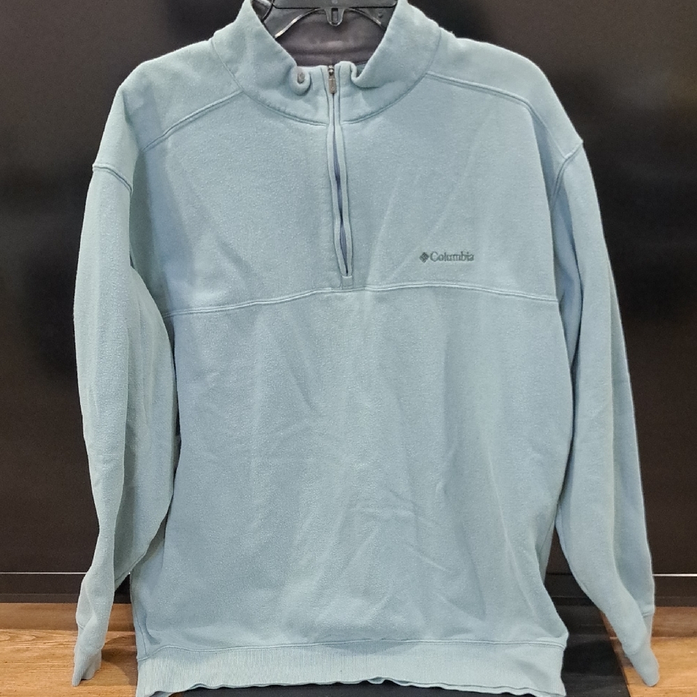 Columbia Light Green Quarter Zip Fleece